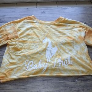 Baby Phat Yellow and Orange Tie-Dye Top